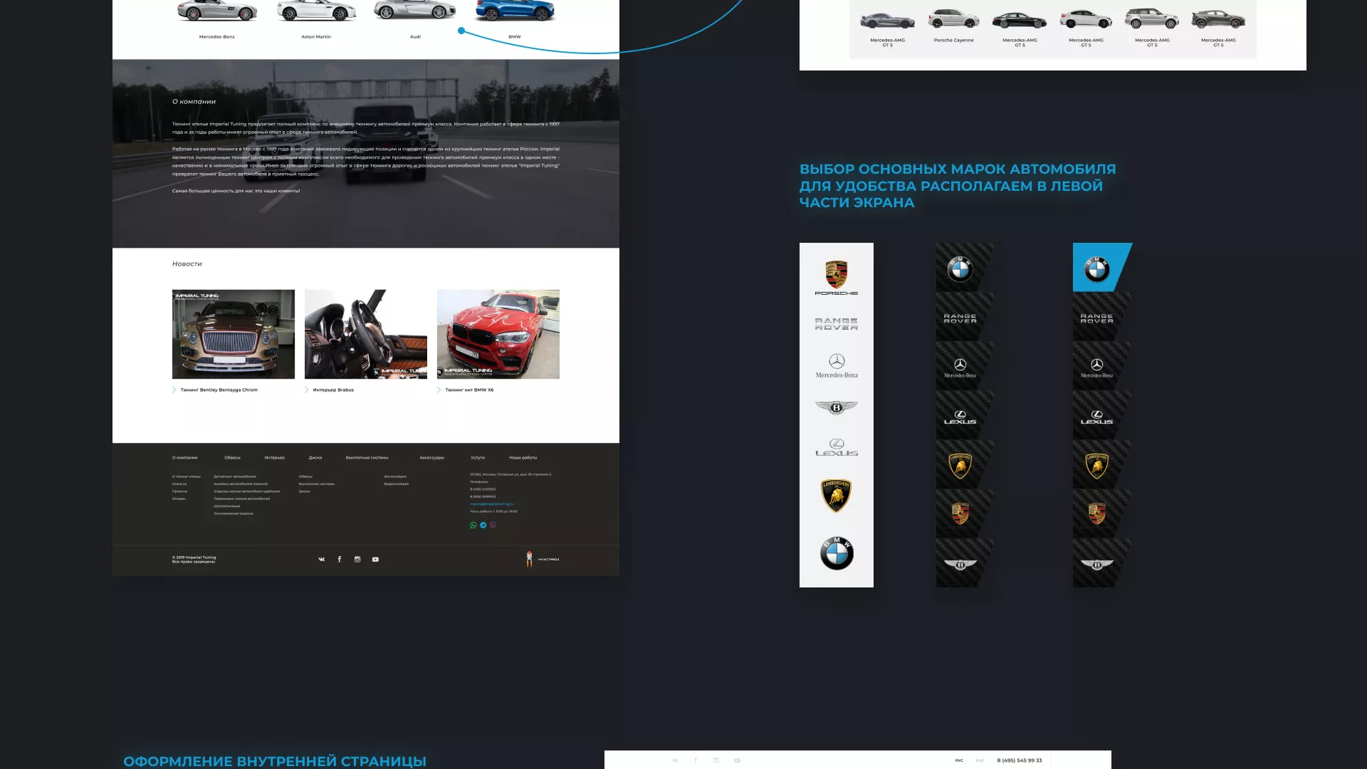 Создание сайта тюнинг-ателье «Imperial Tuning» в Тихорецке