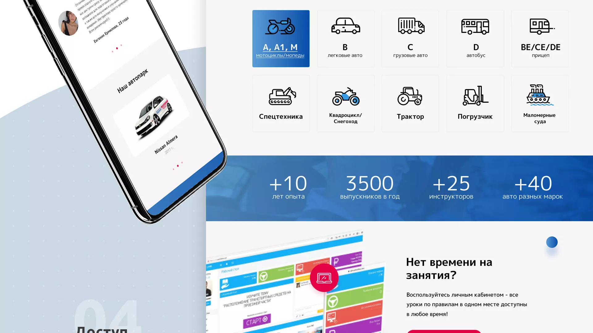 Разработка сайта автошколы «Орлан» в Тихорецке
