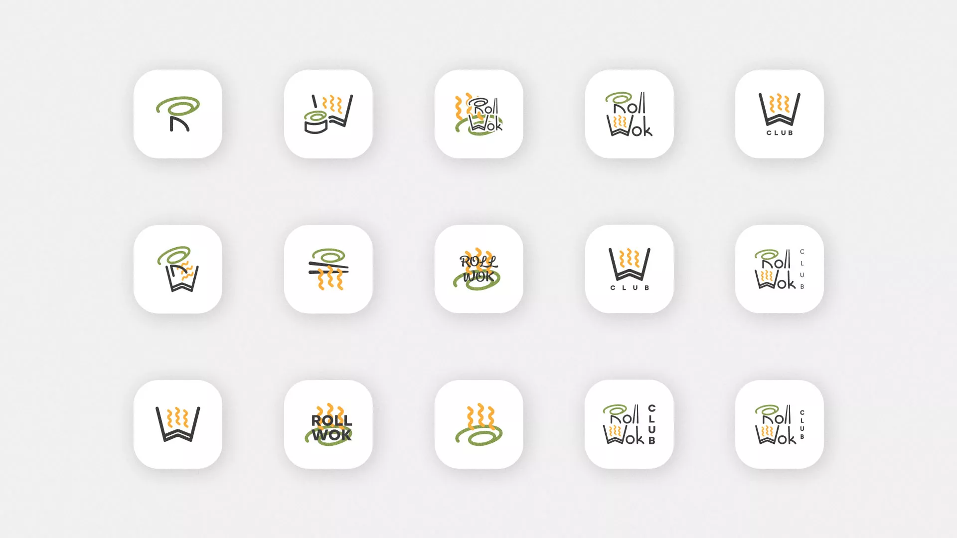 Разработка иконки приложения суши-бара «Roll Wok Club» в Тихорецке