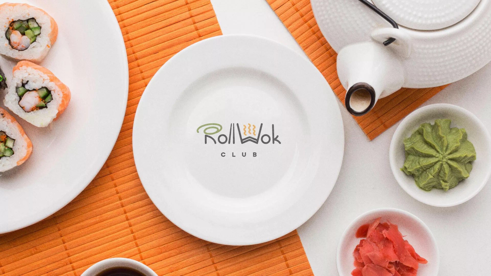 Разработка логотипа и фирменного стиля в Тихорецке для суши-бара «Roll Wok Club» Разработка логотипа и фирменного стиля в Тихорецке для суши-бара «Roll Wok Club»